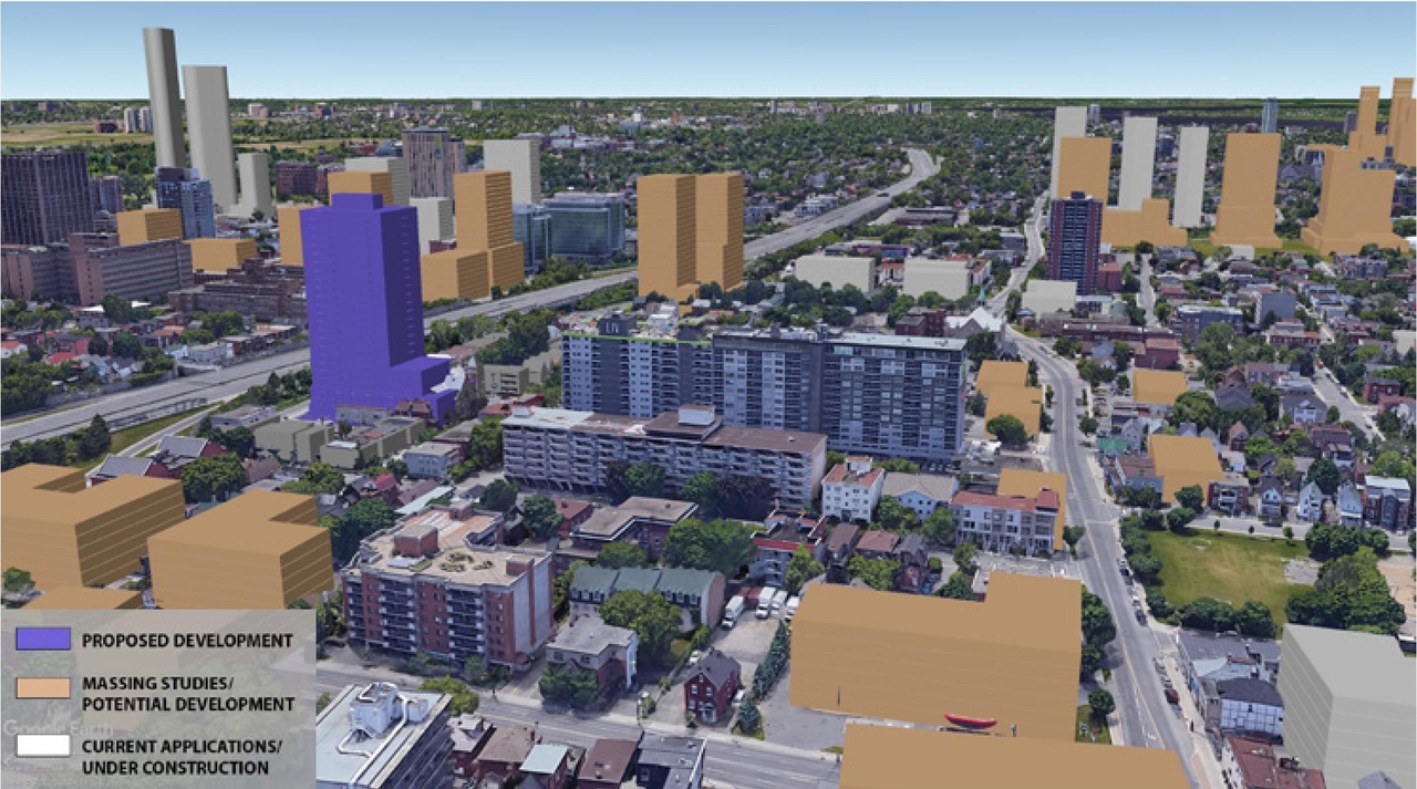 Rendering of building from page 19 of the file '2023-09-18 - Architectural Design Brief - D02-02-22-0082'