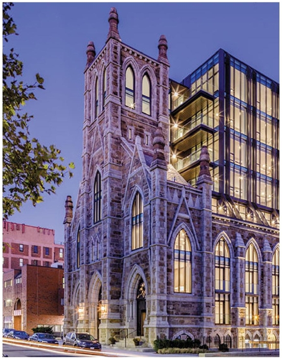 Rendering of building from page 23 of the file '2023-09-18 - Architectural Design Brief - D02-02-22-0082'