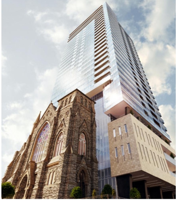 Rendering of building from page 23 of the file '2023-09-18 - Architectural Design Brief - D02-02-22-0082'