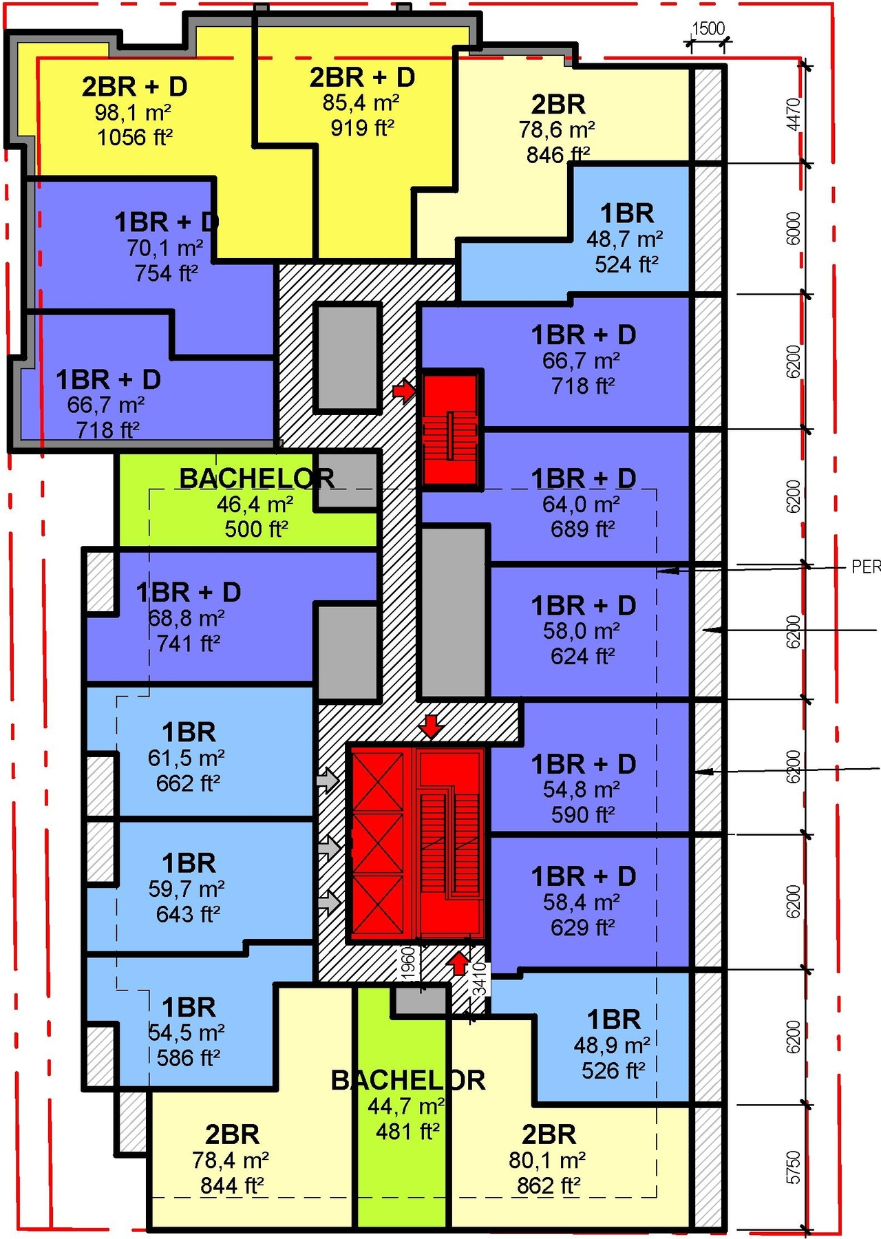 Floor plan for project from page 34 of the file '2023-09-18 - Architectural Design Brief - D02-02-22-0082'