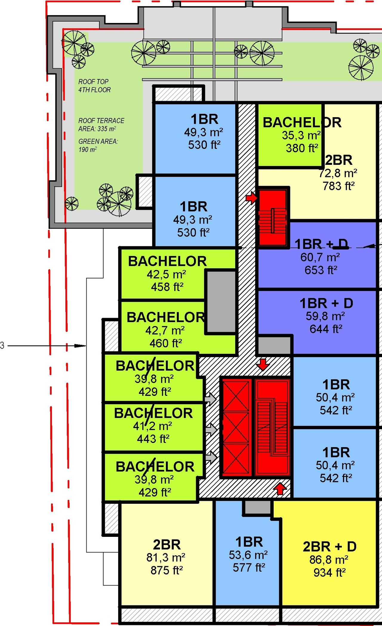 Floor plan for project from page 36 of the file '2023-09-18 - Architectural Design Brief - D02-02-22-0082'