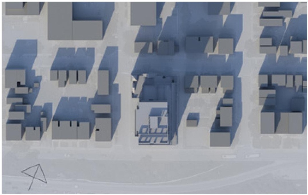 Construction site plan for project from page 49 of the file '2023-09-18 - Architectural Design Brief - D02-02-22-0082'