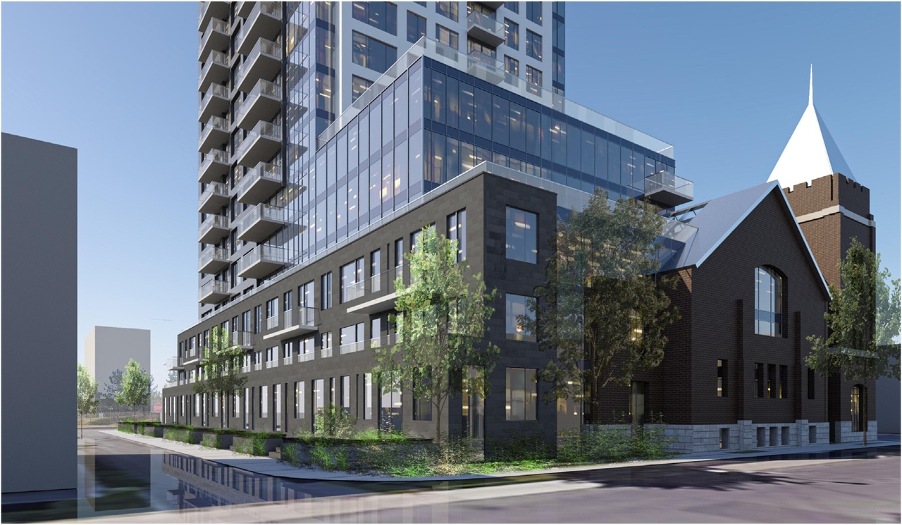 Rendering of building from page 53 of the file '2023-09-18 - Architectural Design Brief - D02-02-22-0082'