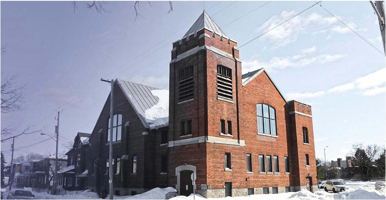 Rendering of building from page 60 of the file '2023-09-18 - Architectural Design Brief - D02-02-22-0082'