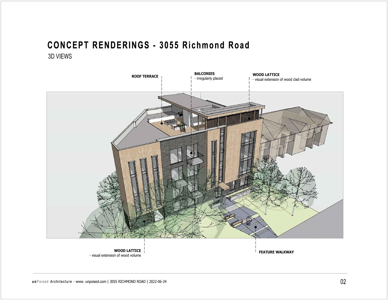 Rendering of building from page 3 of the file '2022-10-12 - Concept Renderings and Elevations - D02-02-22-0090'