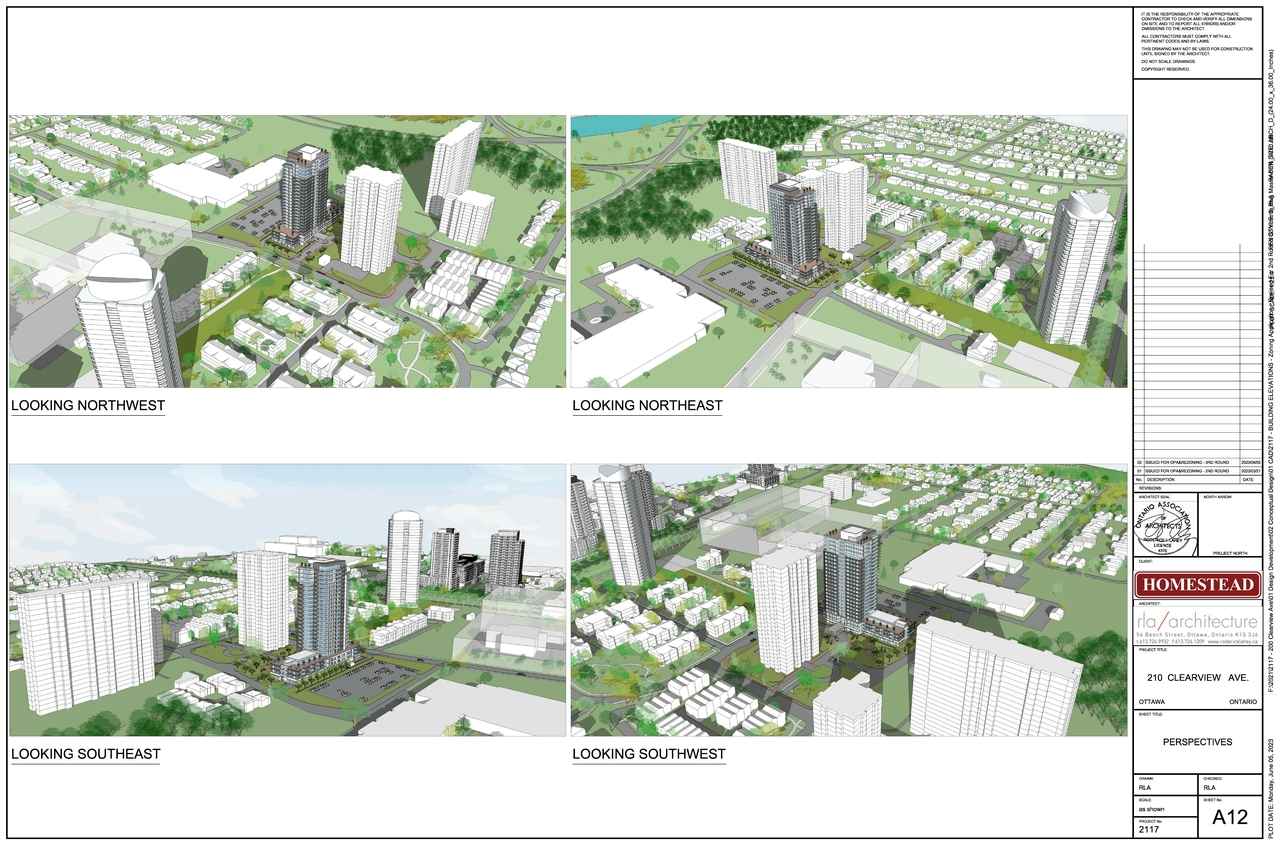 Construction site plan for project from page 3 of the file '2023-06-27 - Perspectives - D02-02-22-0099'