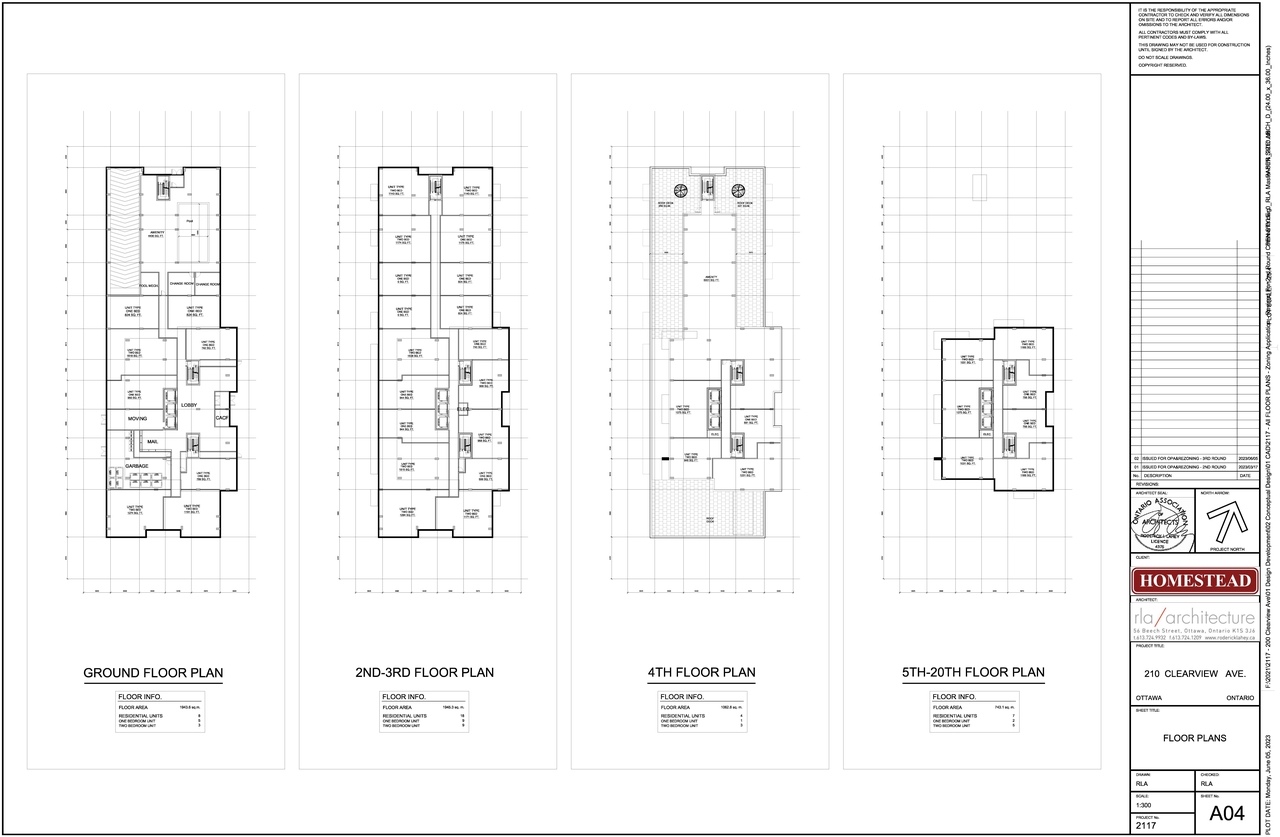 Floor plan for project from page 3 of the file '2023-06-27 - Floor Plans - D02-02-22-0099'