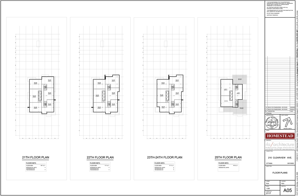 Floor plan for project from page 4 of the file '2023-06-27 - Floor Plans - D02-02-22-0099'