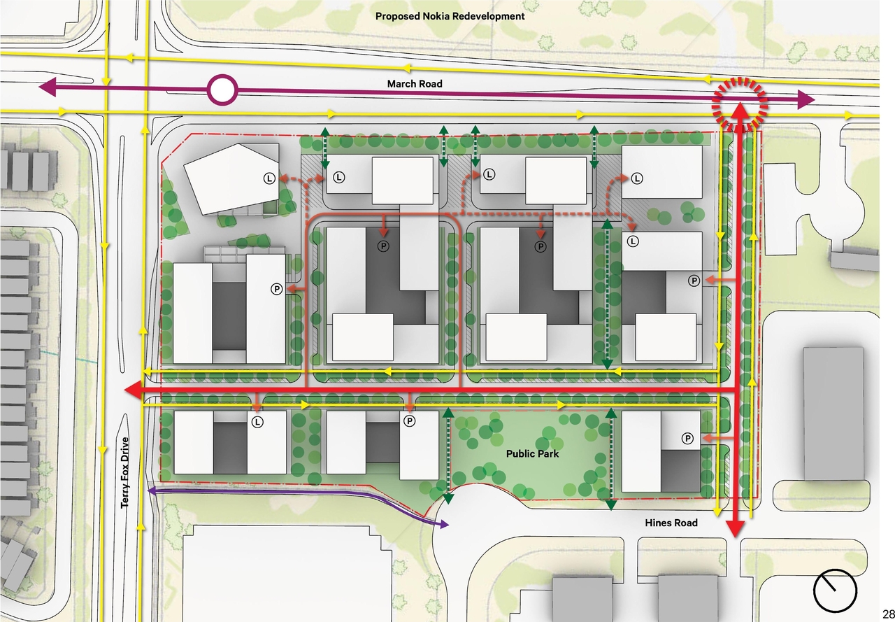 Construction site plan for project from page 28 of the file '2022-11-18 - Design Brief - D02-02-22-0108'