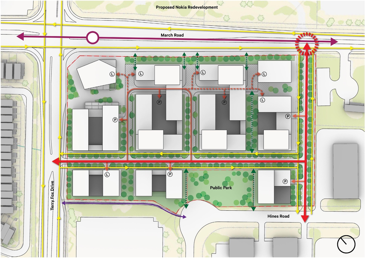 Construction site plan for project from page 28 of the file '2022-11-18 - Design Brief - D02-02-22-0108'