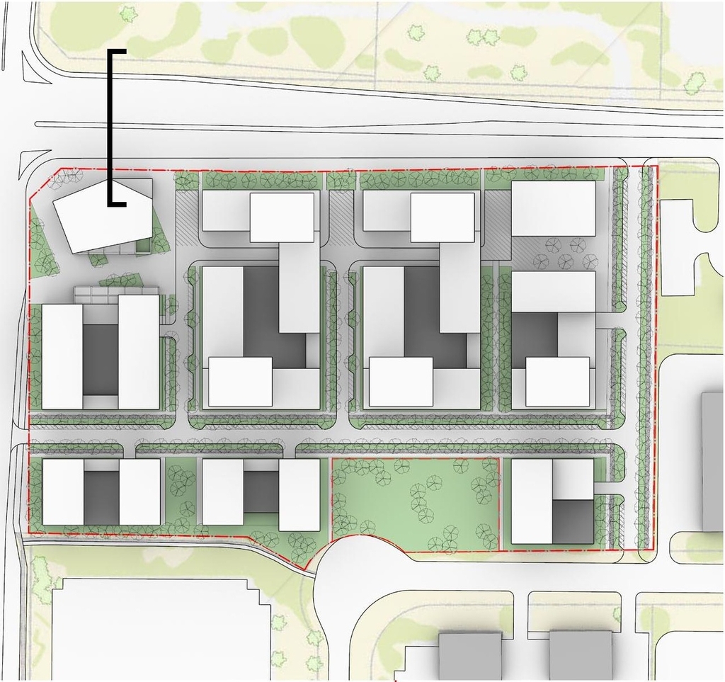 Construction site plan for project from page 40 of the file '2022-11-18 - Design Brief - D02-02-22-0108'