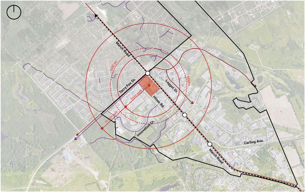 Construction site plan for project from page 6 of the file '2023-05-08 - Design Brief - D02-02-22-0108'