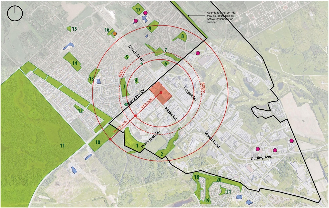 Construction site plan for project from page 7 of the file '2023-05-08 - Design Brief - D02-02-22-0108'