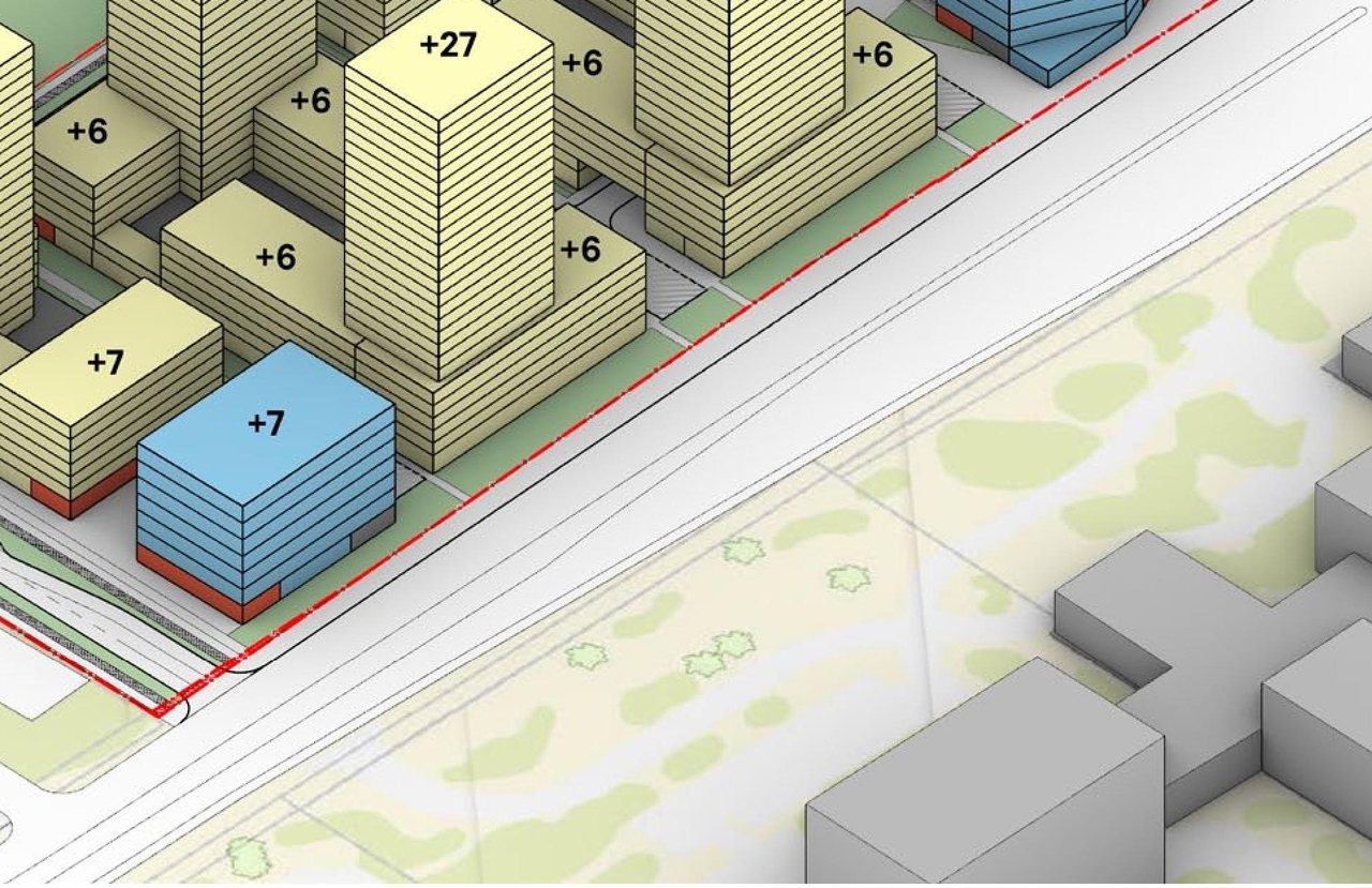 Construction site plan for project from page 25 of the file '2023-05-08 - Design Brief - D02-02-22-0108'
