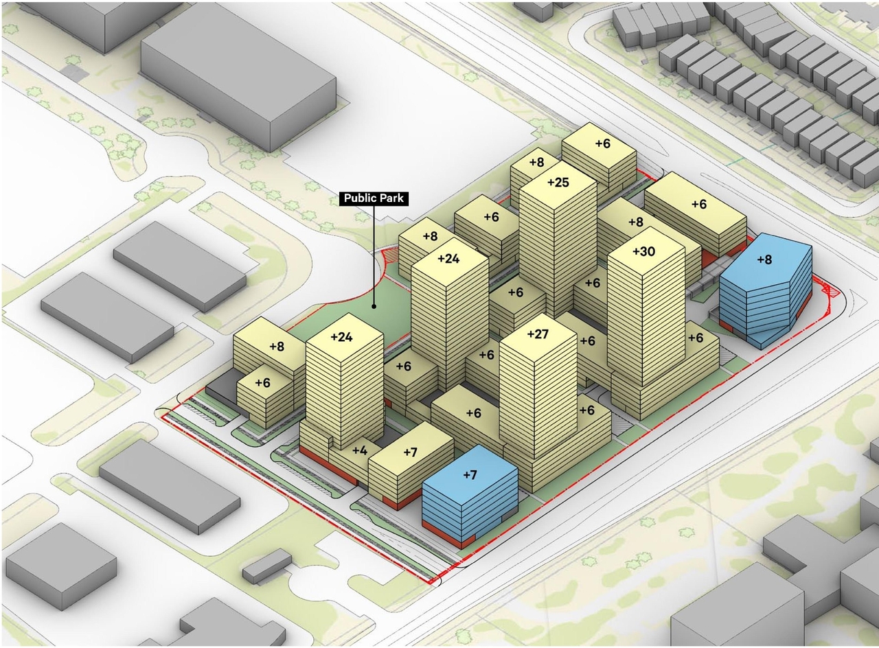 Construction site plan for project from page 25 of the file '2023-05-08 - Design Brief - D02-02-22-0108'