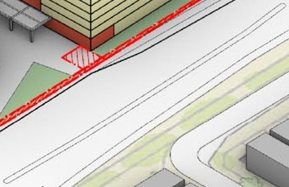 Construction site plan for project from page 26 of the file '2023-05-08 - Design Brief - D02-02-22-0108'