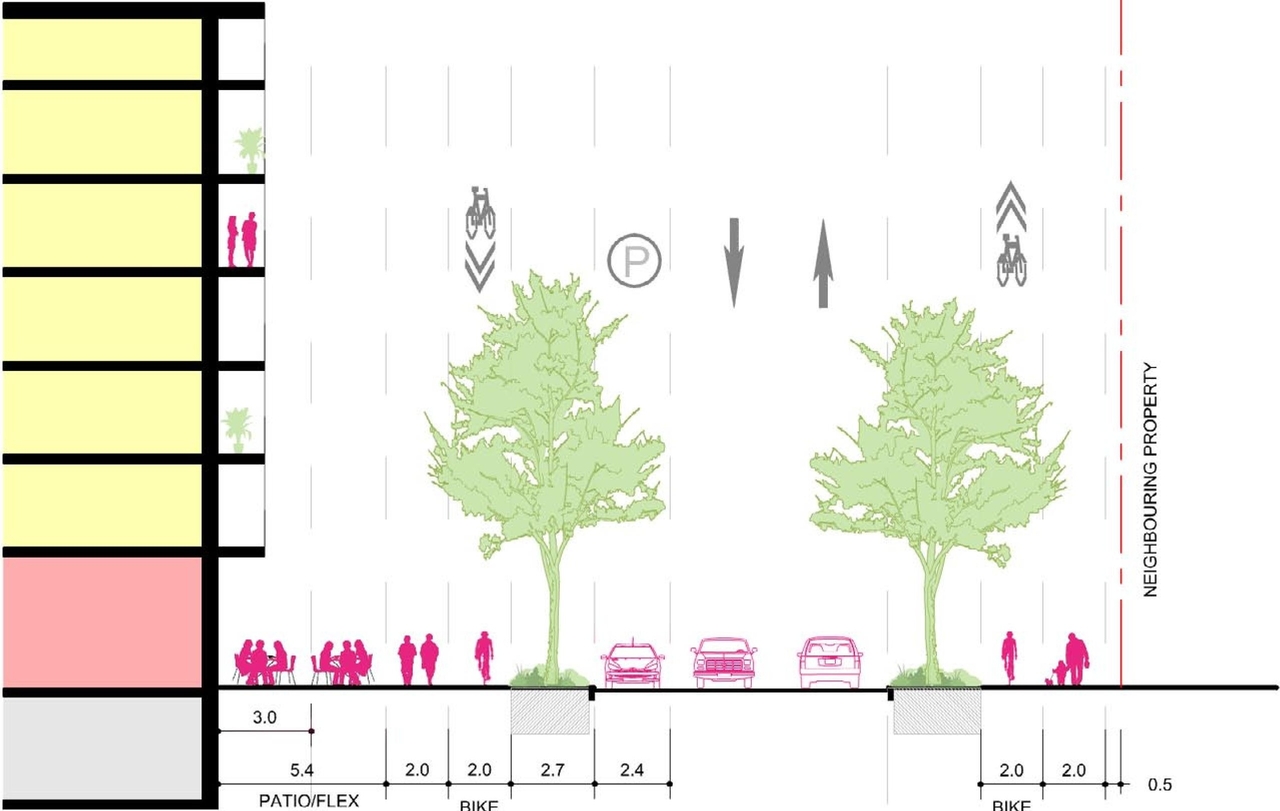 Construction site plan for project from page 36 of the file '2023-05-08 - Design Brief - D02-02-22-0108'