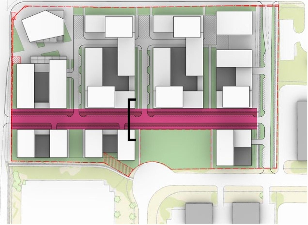 Construction site plan for project from page 37 of the file '2023-05-08 - Design Brief - D02-02-22-0108'