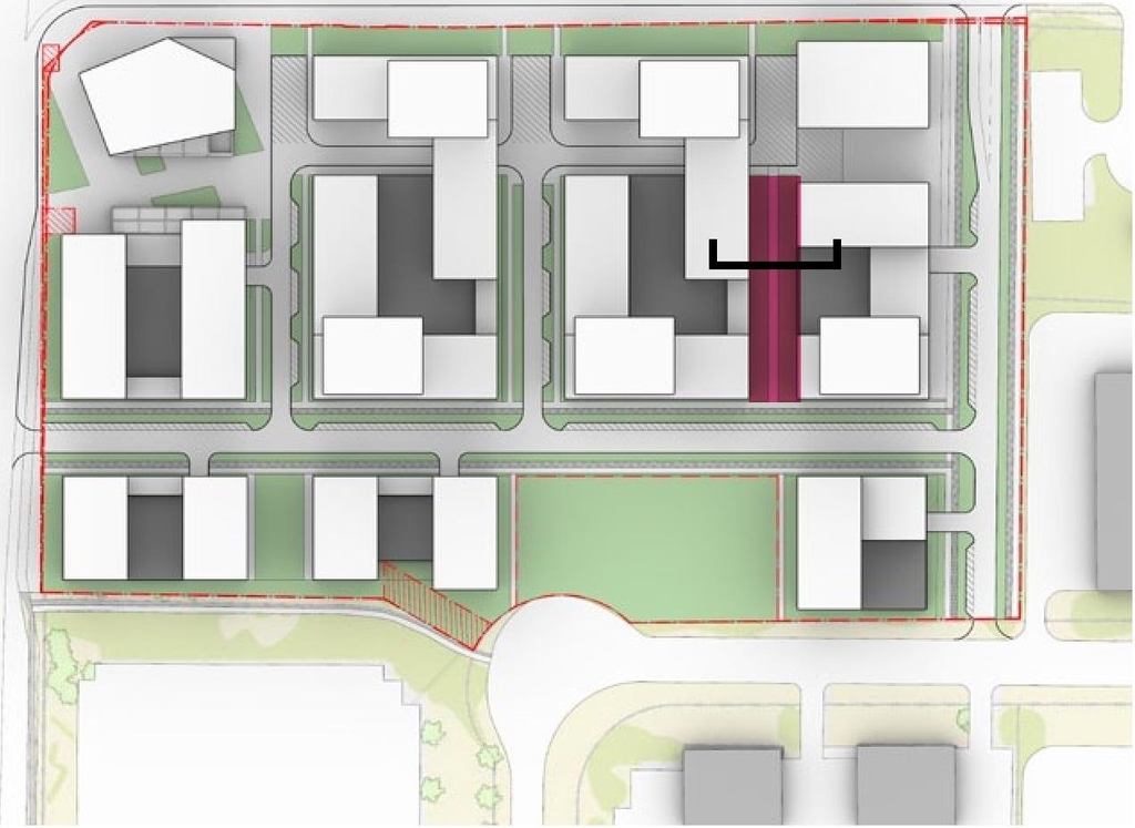 Construction site plan for project from page 39 of the file '2023-05-08 - Design Brief - D02-02-22-0108'