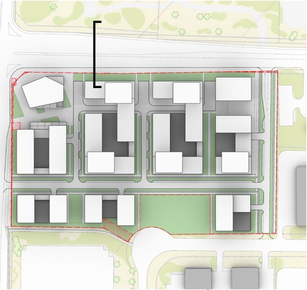 Construction site plan for project from page 41 of the file '2023-05-08 - Design Brief - D02-02-22-0108'
