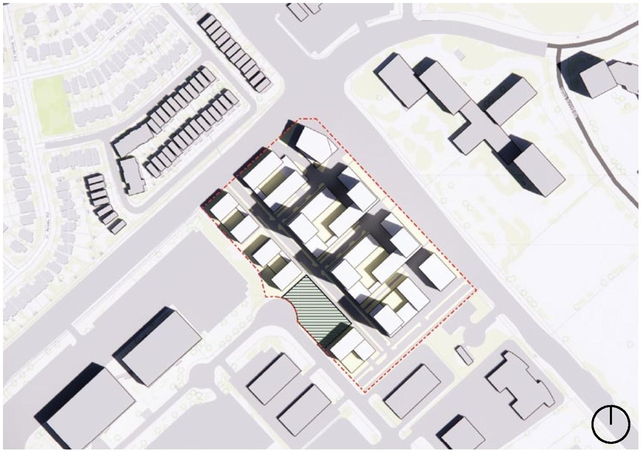 Construction site plan for project from page 46 of the file '2023-05-08 - Design Brief - D02-02-22-0108'