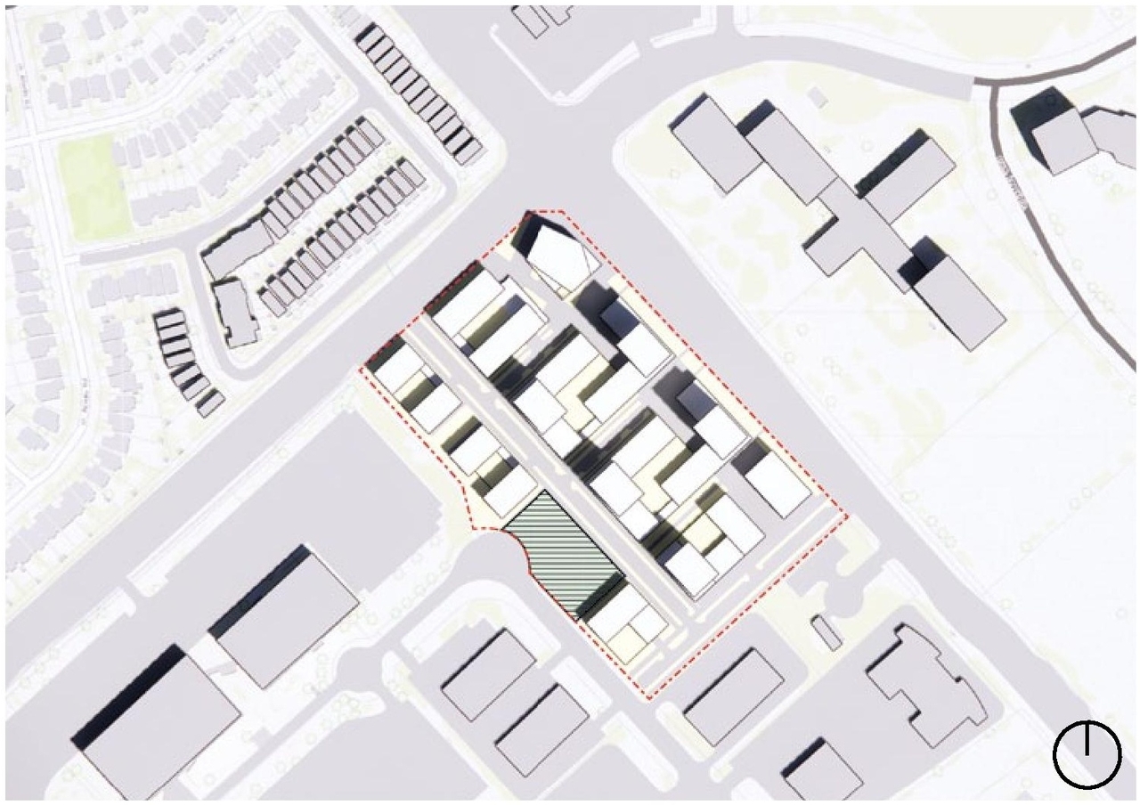 Construction site plan for project from page 46 of the file '2023-05-08 - Design Brief - D02-02-22-0108'