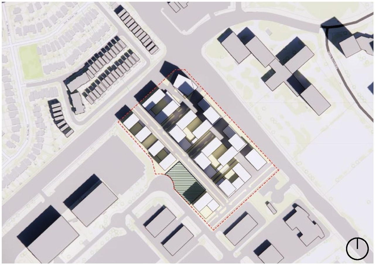 Construction site plan for project from page 49 of the file '2023-05-08 - Design Brief - D02-02-22-0108'