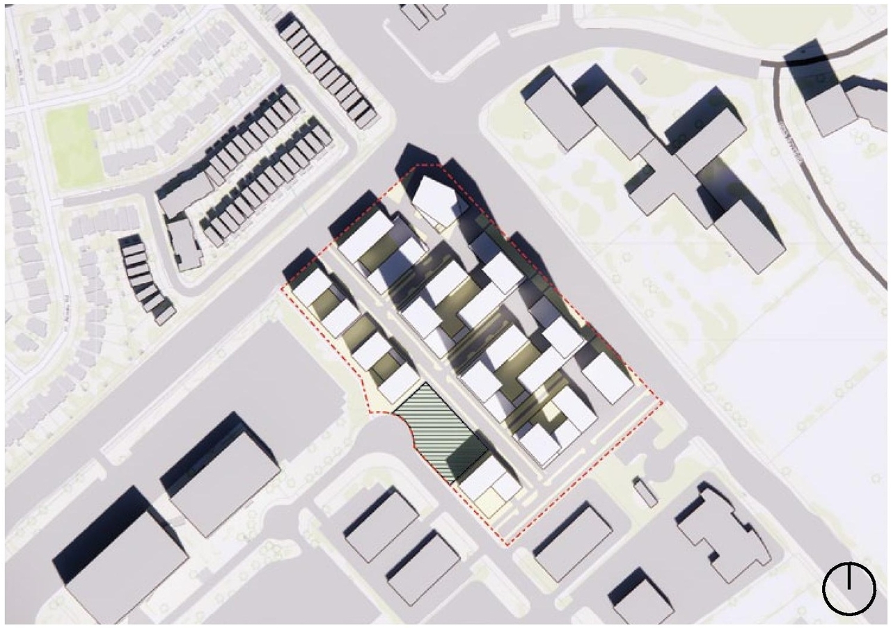 Construction site plan for project from page 49 of the file '2023-05-08 - Design Brief - D02-02-22-0108'