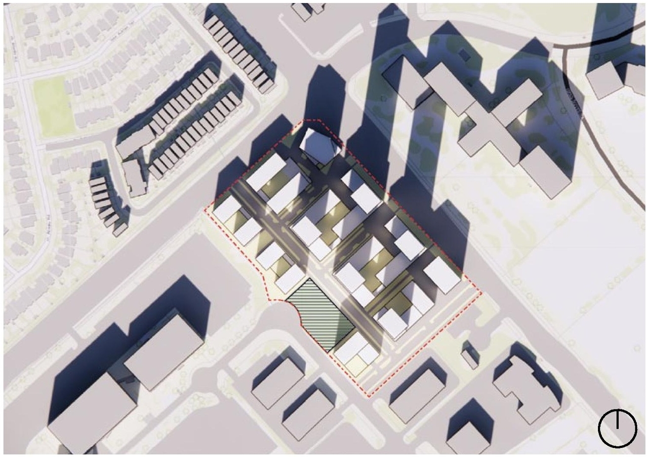 Construction site plan for project from page 51 of the file '2023-05-08 - Design Brief - D02-02-22-0108'