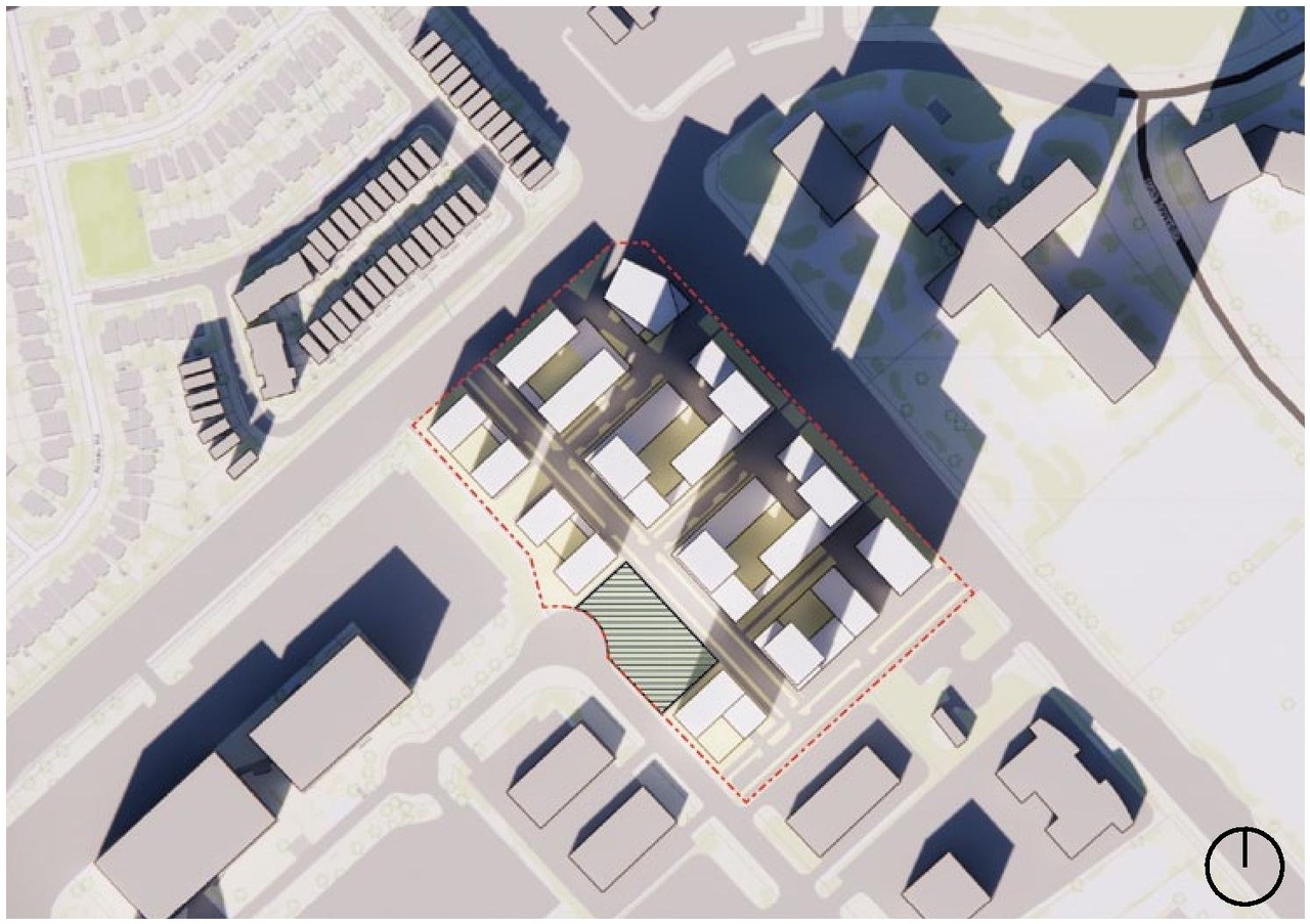 Construction site plan for project from page 51 of the file '2023-05-08 - Design Brief - D02-02-22-0108'