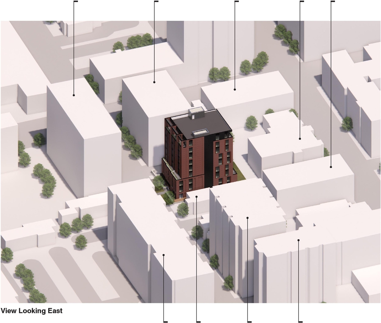 Rendering of building from page 2 of the file '2022-12-02 - Design Brief - D02-02-22-0116'