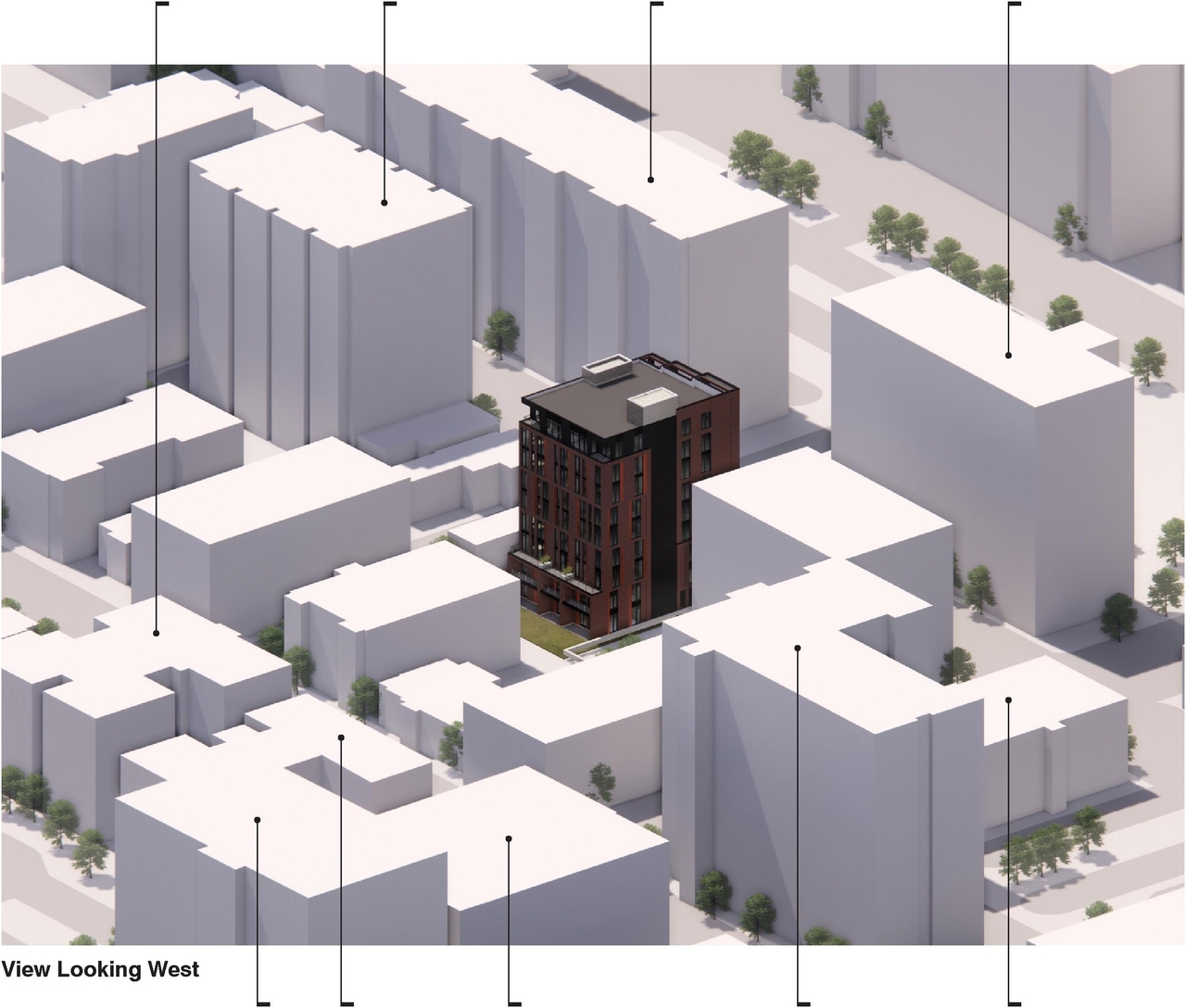 Rendering of building from page 3 of the file '2022-12-02 - Design Brief - D02-02-22-0116'