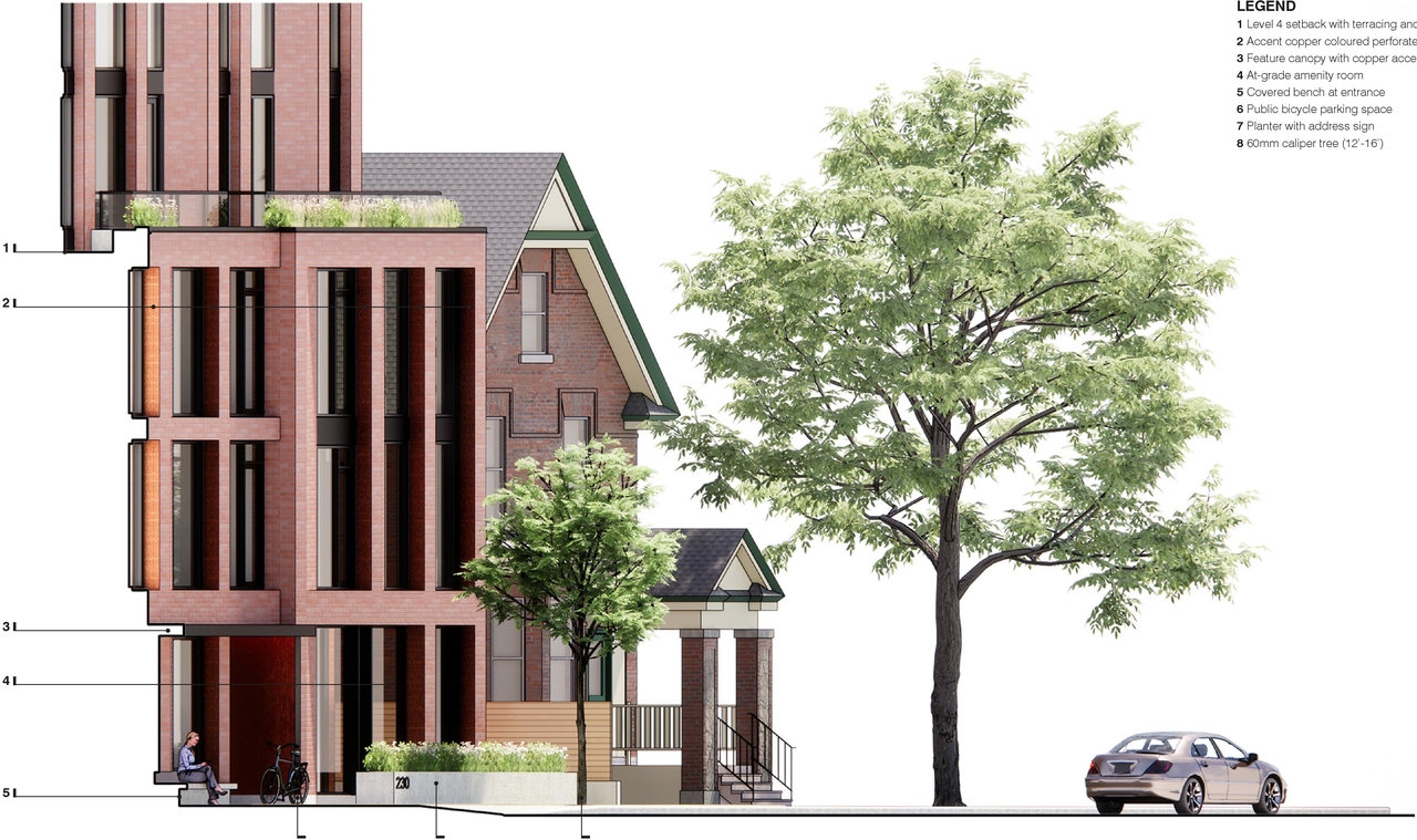 Rendering of building from page 10 of the file '2022-12-02 - Design Brief - D02-02-22-0116'