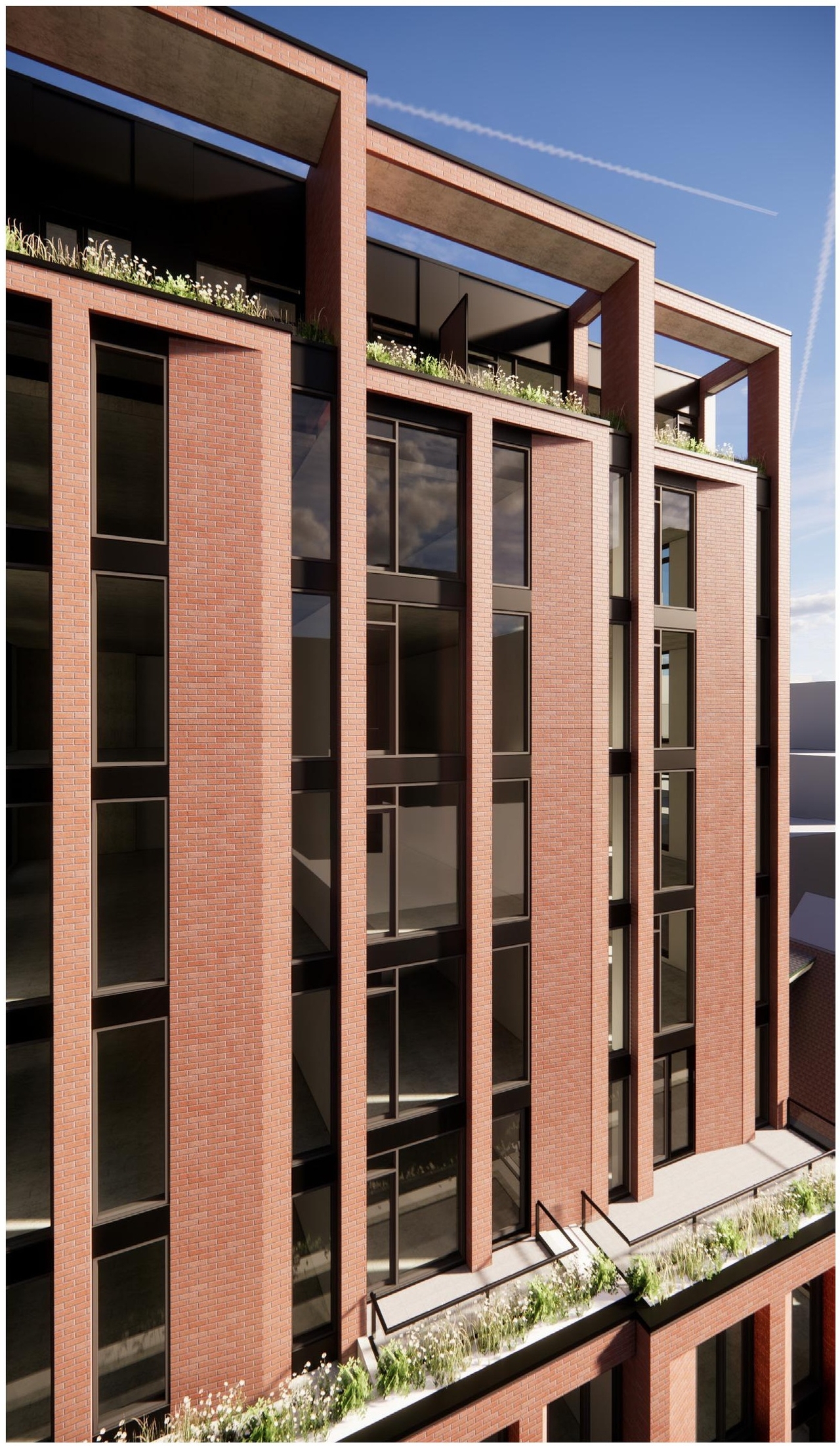 Rendering of building from page 14 of the file '2022-12-02 - Design Brief - D02-02-22-0116'