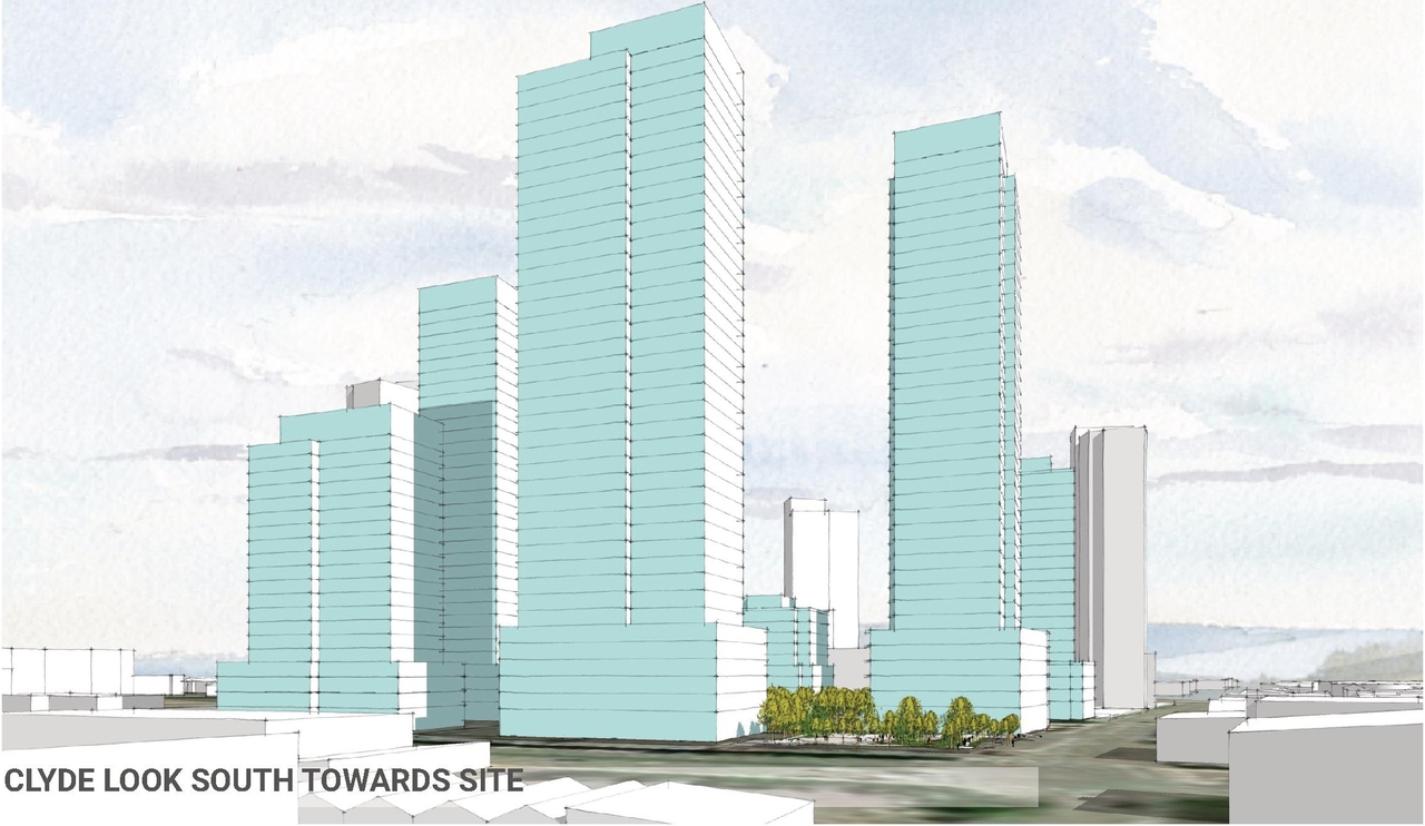 Rendering of building from page 6 of the file '2022-12-23 - Design Brief - D02-02-22-0126'