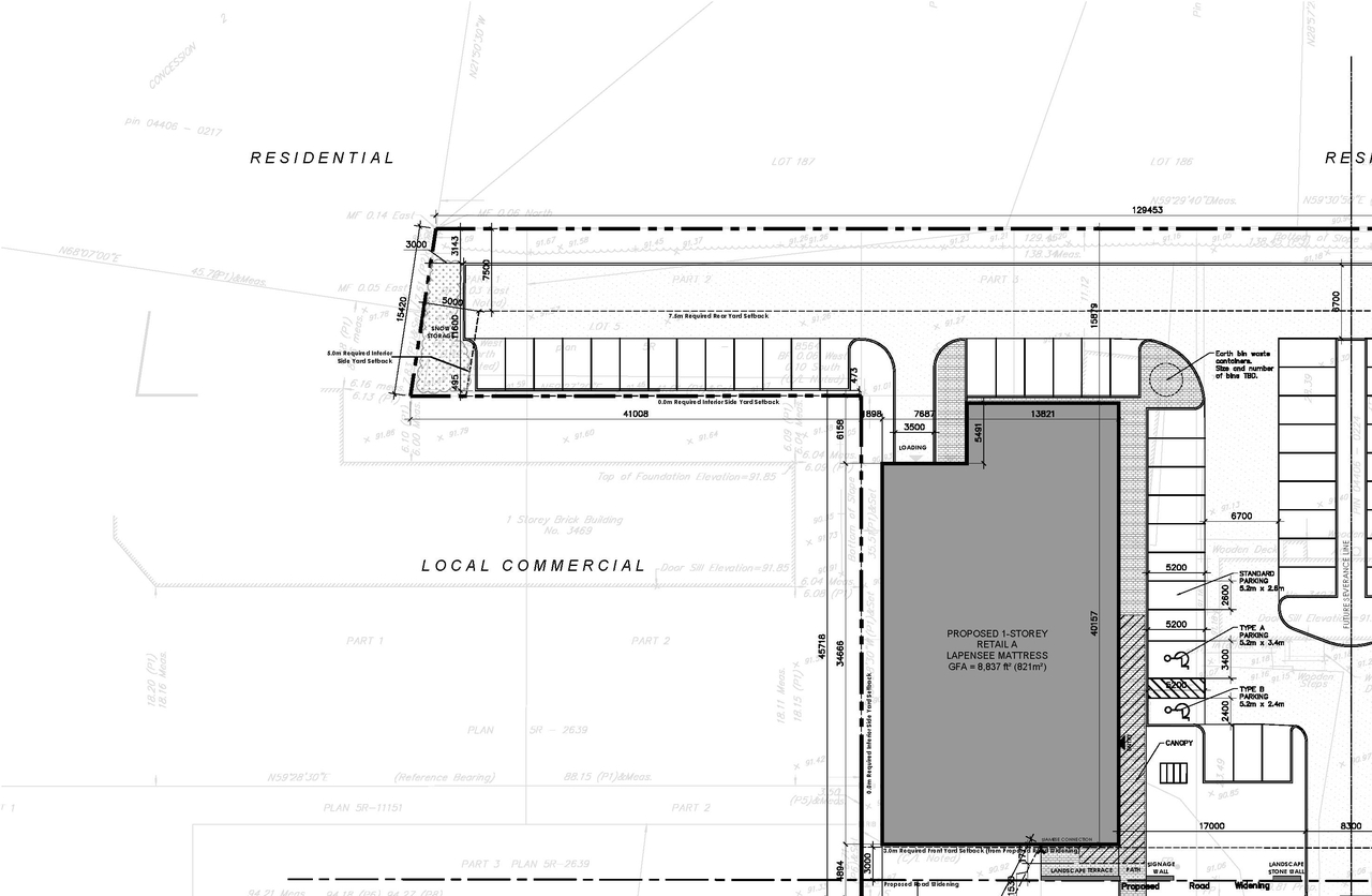 Construction site plan for project from page 1 of the file '2022-12-29 - Site and Floor Plan - D02-02-22-0128'