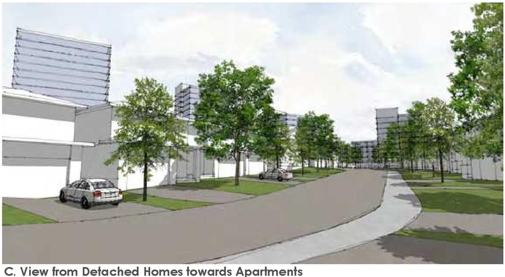 Rendering of building from page 6 of the file '2023-01-20 - Design Brief - D02-02-23-0004'