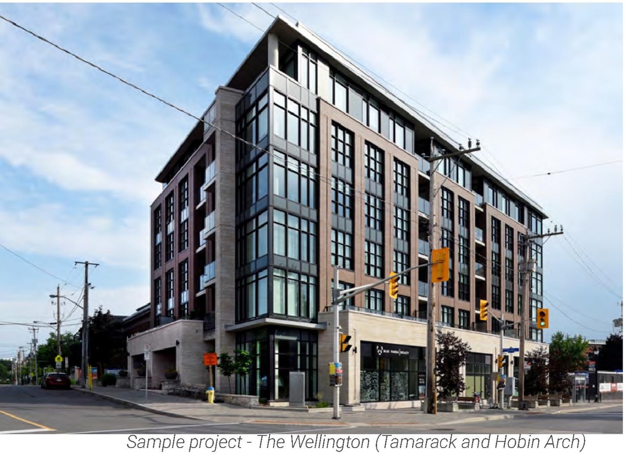 Rendering of building from page 11 of the file '2023-01-20 - Design Brief - D02-02-23-0004'