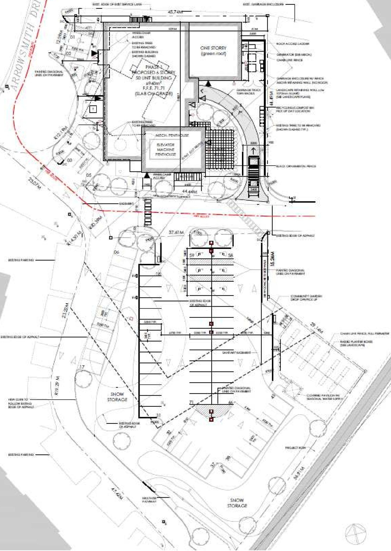 Construction site plan for project from page 26 of the file '2023-09-25 - Design Brief - D02-02-23-0009'