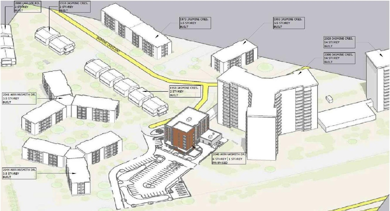 Construction site plan for project from page 31 of the file '2023-09-25 - Design Brief - D02-02-23-0009'