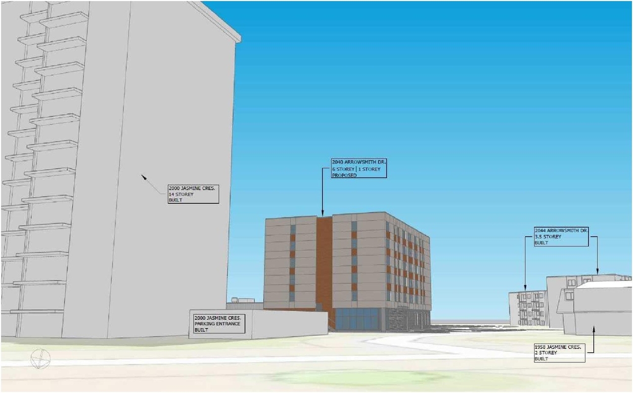 Rendering of building from page 32 of the file '2023-09-25 - Design Brief - D02-02-23-0009'