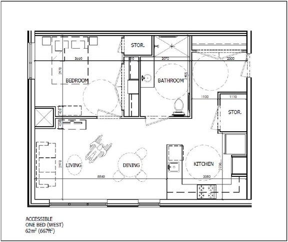 Floor plan for project from page 36 of the file '2023-09-25 - Design Brief - D02-02-23-0009'