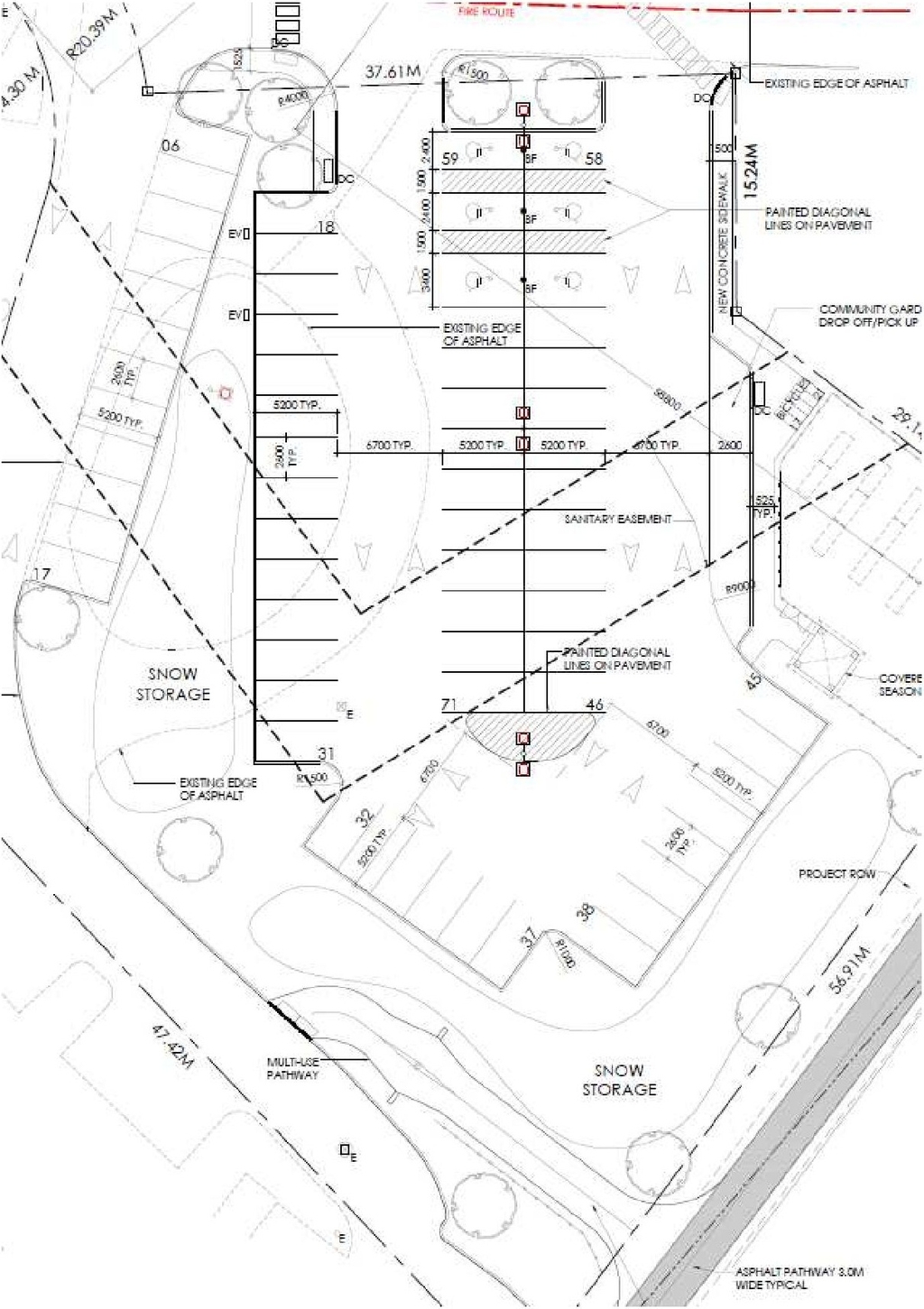 Construction site plan for project from page 38 of the file '2023-09-25 - Design Brief - D02-02-23-0009'
