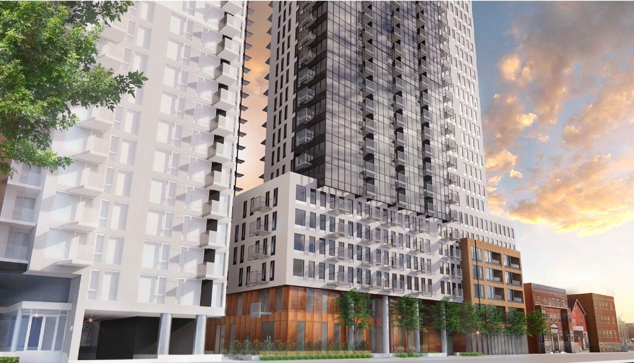Rendering of building from page 1 of the file '2023-04-26 - Design Brief - D02-02-23-0013'