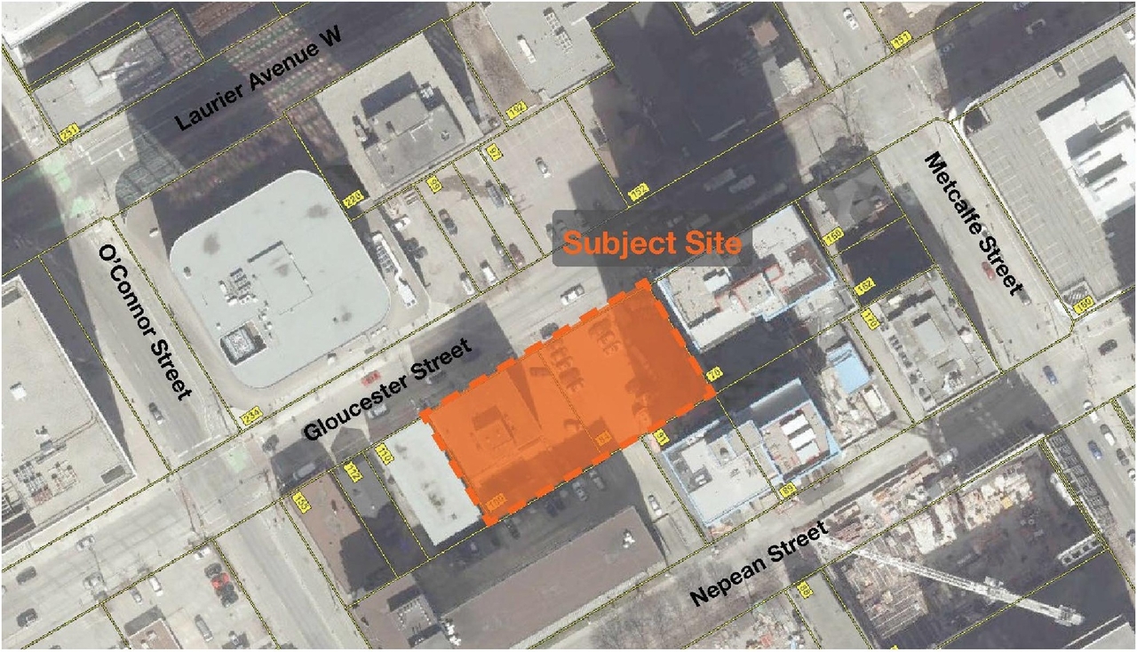 Construction site plan for project from page 5 of the file '2023-04-26 - Design Brief - D02-02-23-0013'