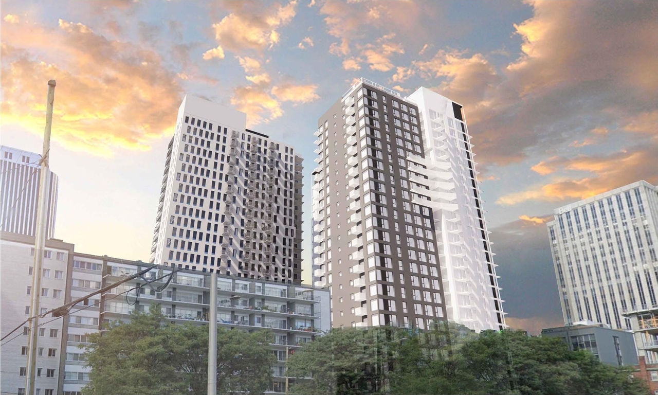 Rendering of building from page 10 of the file '2023-04-26 - Design Brief - D02-02-23-0013'