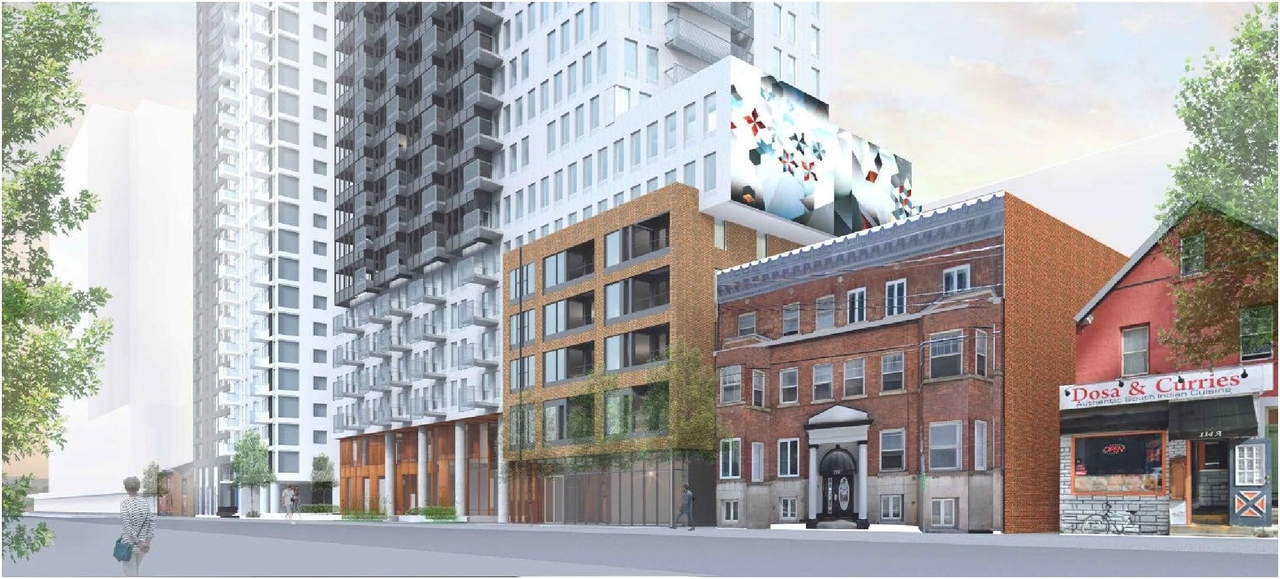 Rendering of building from page 15 of the file '2023-04-26 - Design Brief - D02-02-23-0013'