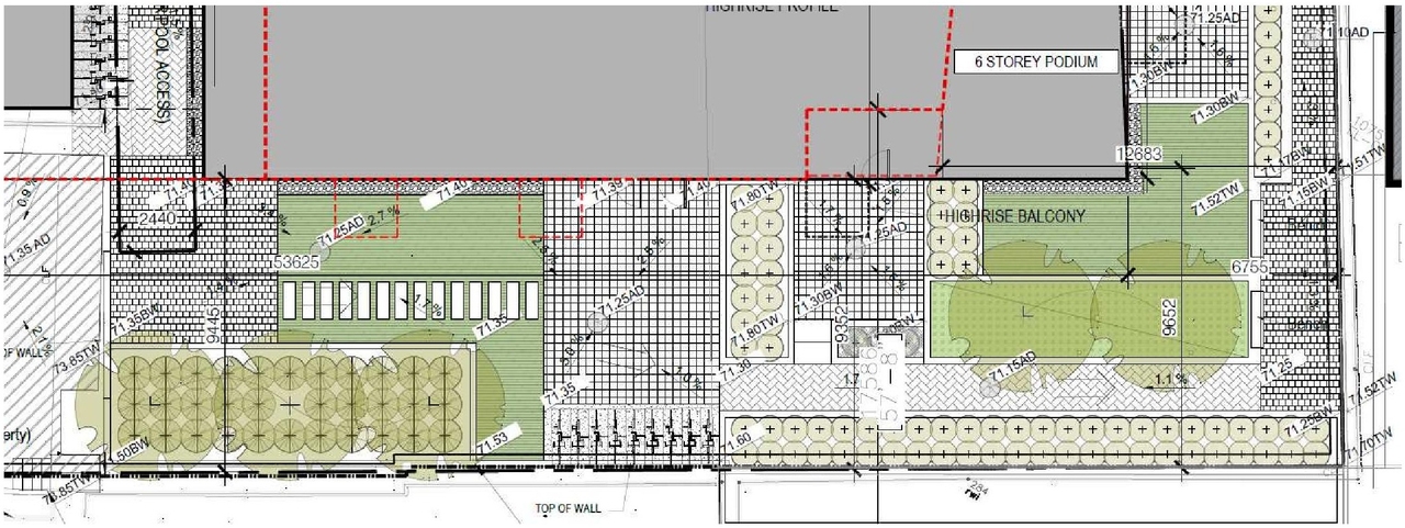 Construction site plan for project from page 19 of the file '2023-04-26 - Design Brief - D02-02-23-0013'
