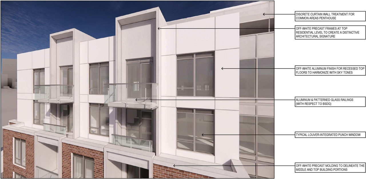 Rendering of building from page 34 of the file '2023-09-28 - Design Brief - D02-02-23-0020 (2)'