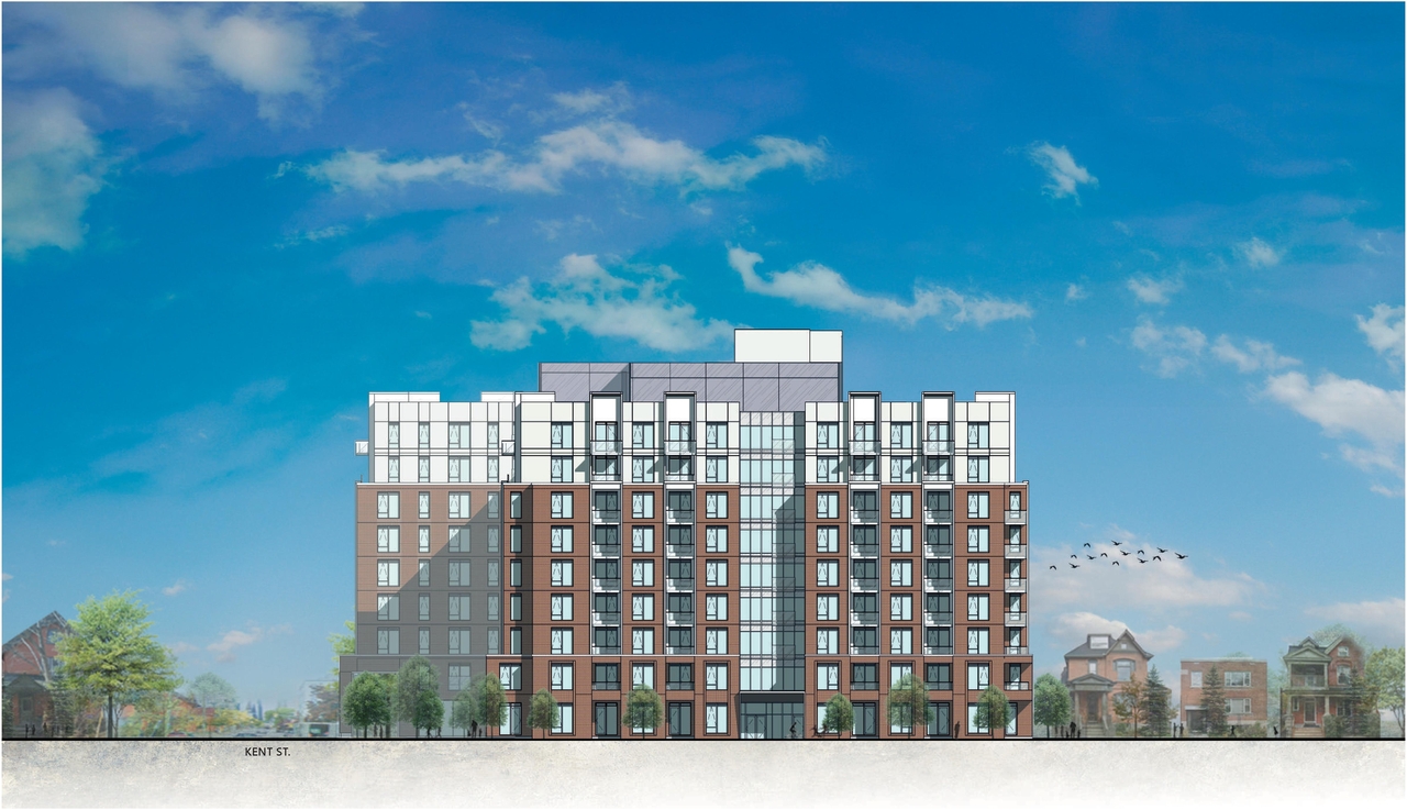 Rendering of building from page 46 of the file '2023-09-28 - Design Brief - D02-02-23-0020 (2)'